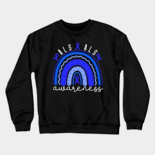 Als Awareness Als Rainbow Crewneck Sweatshirt